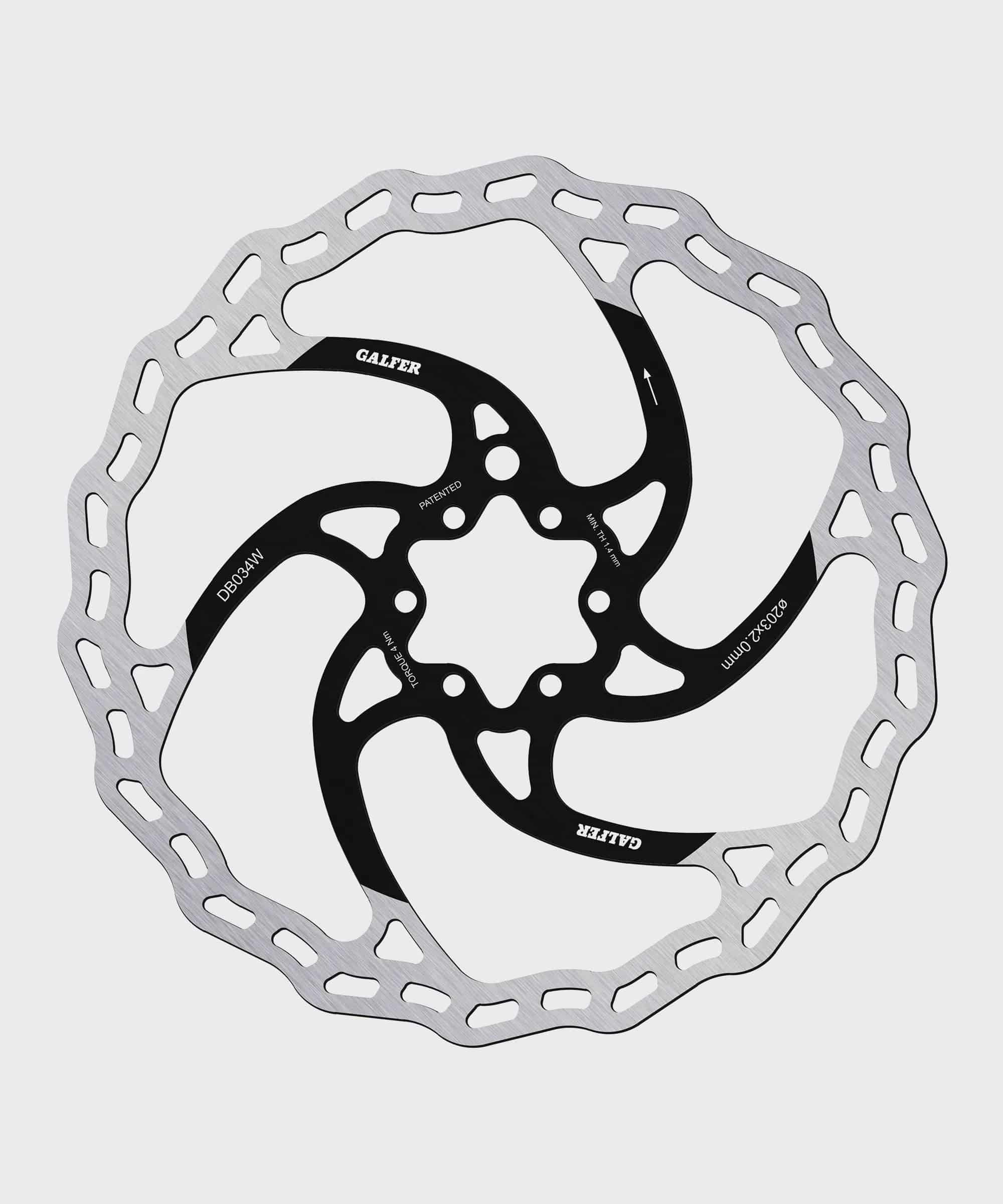 Galfer Wave 6-Bolt MTB brake disc rotor with high-performance design and six-bolt mounting for mountain biking components