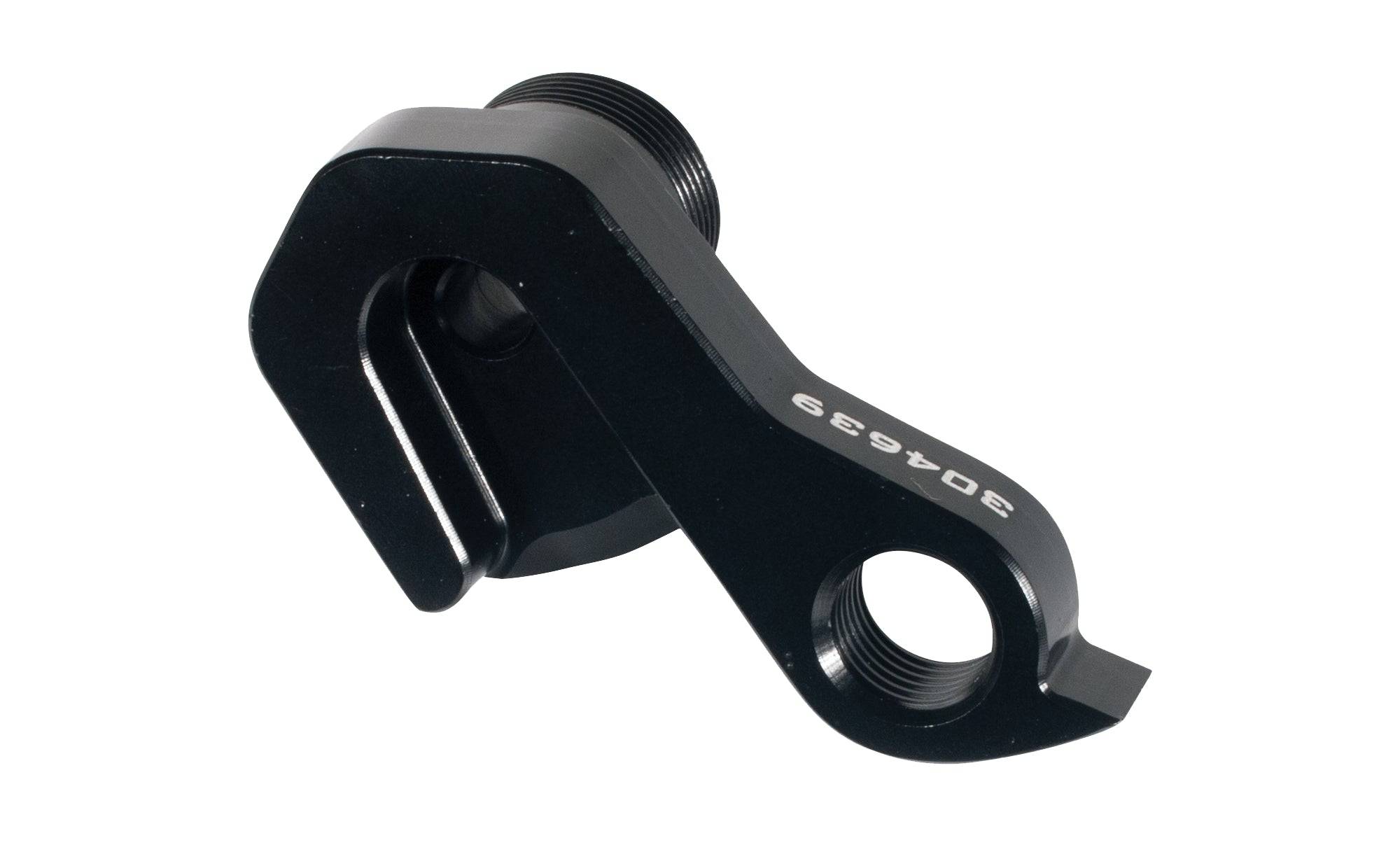 Black Trek ABP Convert 135mm quick release derailleur hanger for rear drive side bicycle components.