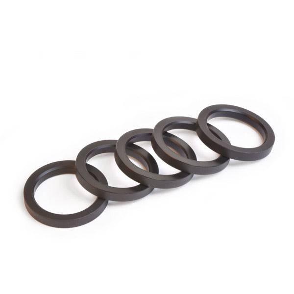 Wheels Manufacturing 29mm ID x 5mm SRAM DUB crank spindle spacers, 5-pack, for bike cranksets and component installation.