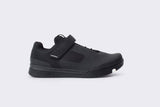 Crank Brothers Mallet Speedlace MTB shoes with Match Box outsole, designed for trail riding, featuring black and gray cycling footwear.