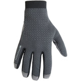 Madison Flux Trail Gloves with touchscreen, durable AX suede palm, unisex cycling gloves shown on a rider's hands.