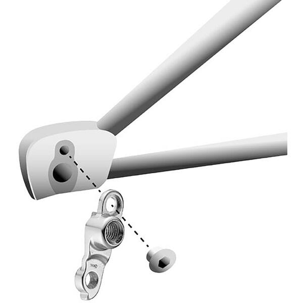 M Part gear hanger direct mount M12 1.5, a durable bike frame protector for bicycle components, shown in the image.