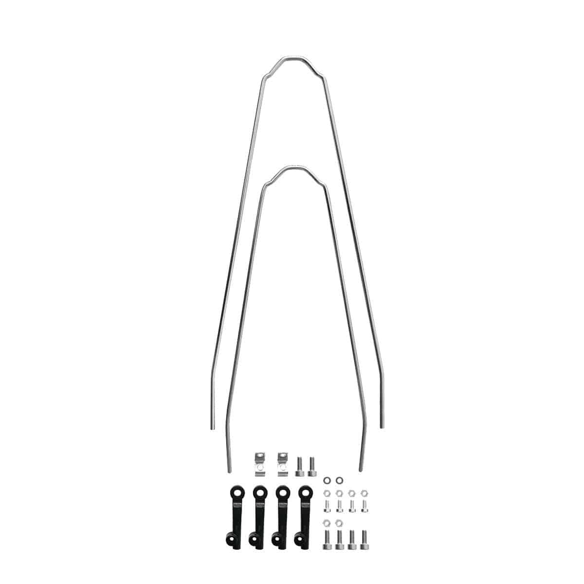 SKS U-Stays Kit Velo 55 Cross accessories with replacement mudguard mounts for Suntour forks, shown on a bicycle.