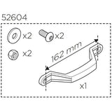 Thule RoundTrip hard handle kit replacement accessory for bike case, showing the genuine spare part with handle components.