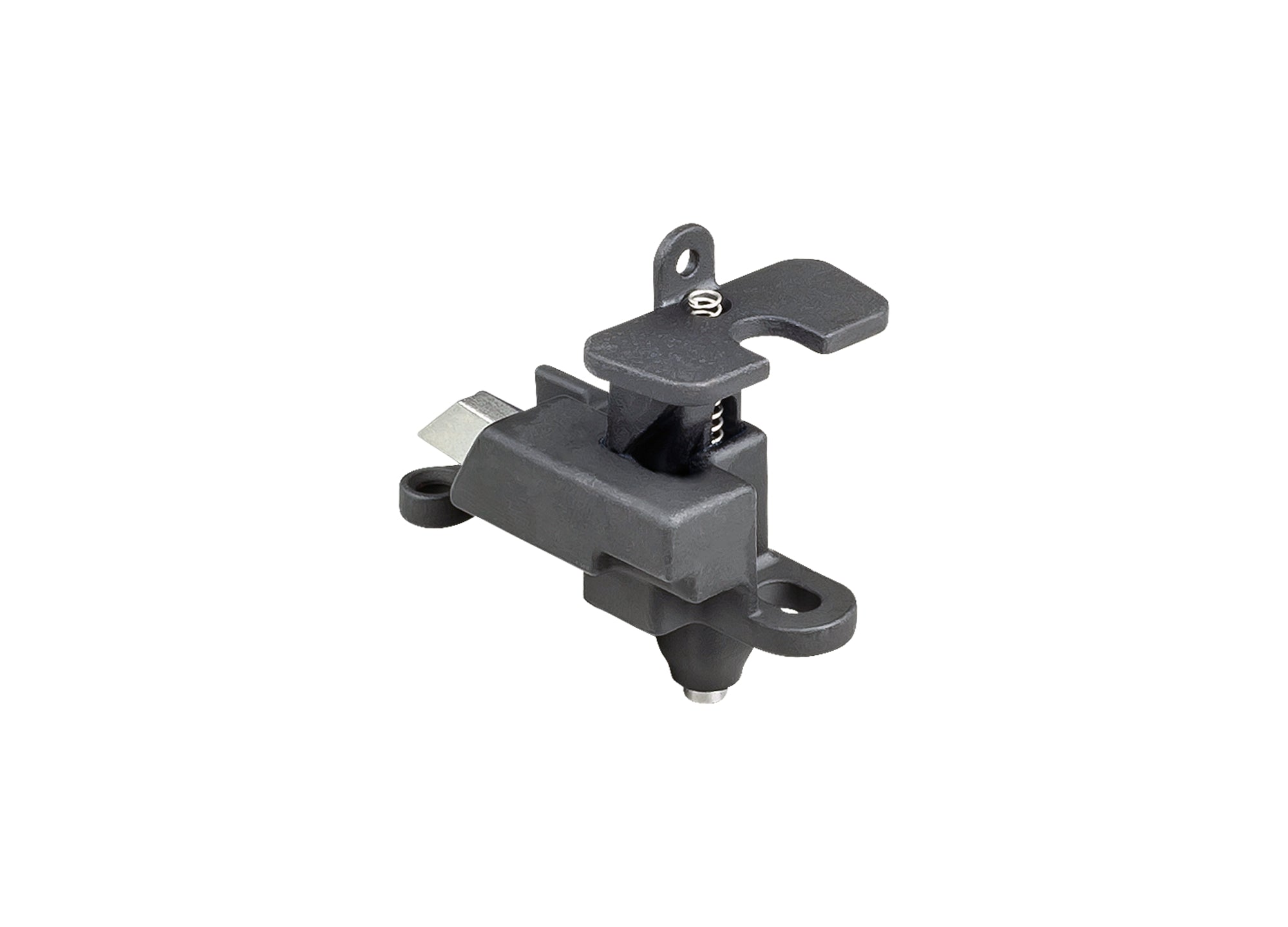 Trek Range Boost Lock in black, a secure battery lock accessory for Trek bikes, shown on a bike frame.
