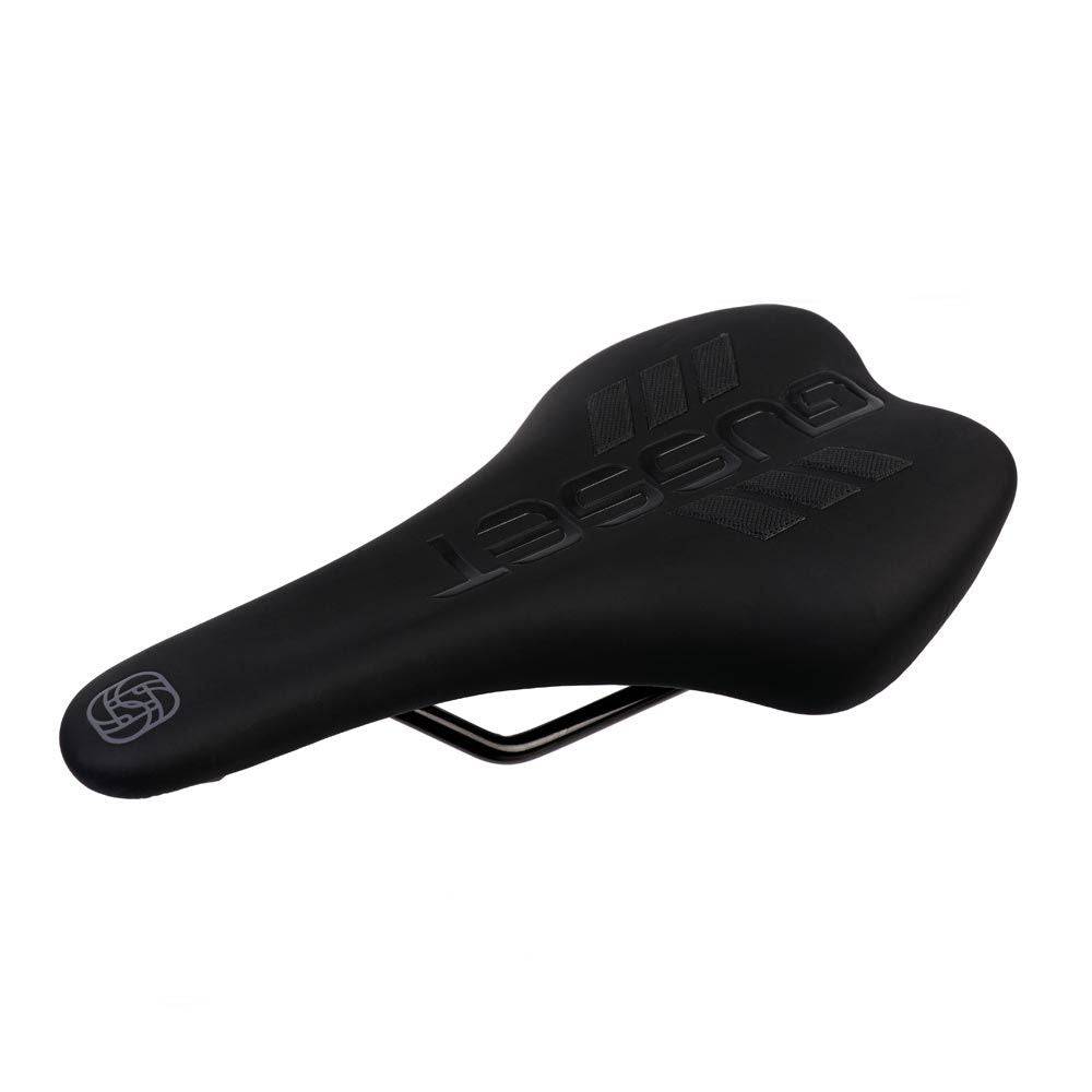Gusset Components S2 Sm Junior saddle with anti-slide grip for performance cycling rides, shown with close-up of saddle surface.