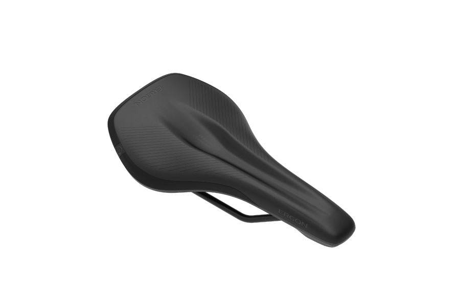 Ergon SR Allroad Core Comp saddle, ergonomic shock-absorbing bike seat designed for gravel and road cycling.