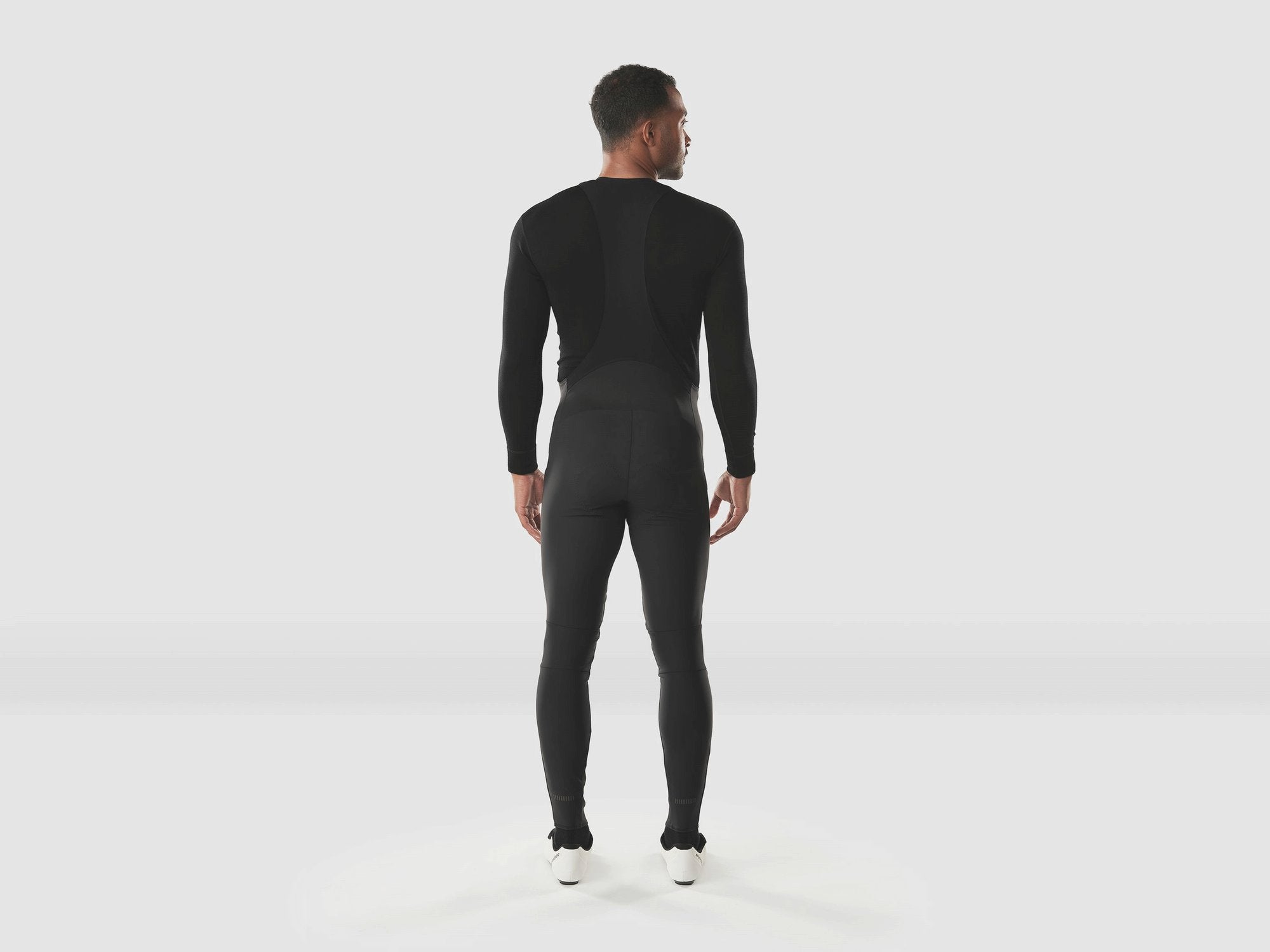 Trek Circuit softshell cycling bib tights with windproof, water-resistant, thermal fabric, designed for cold-weather riding.