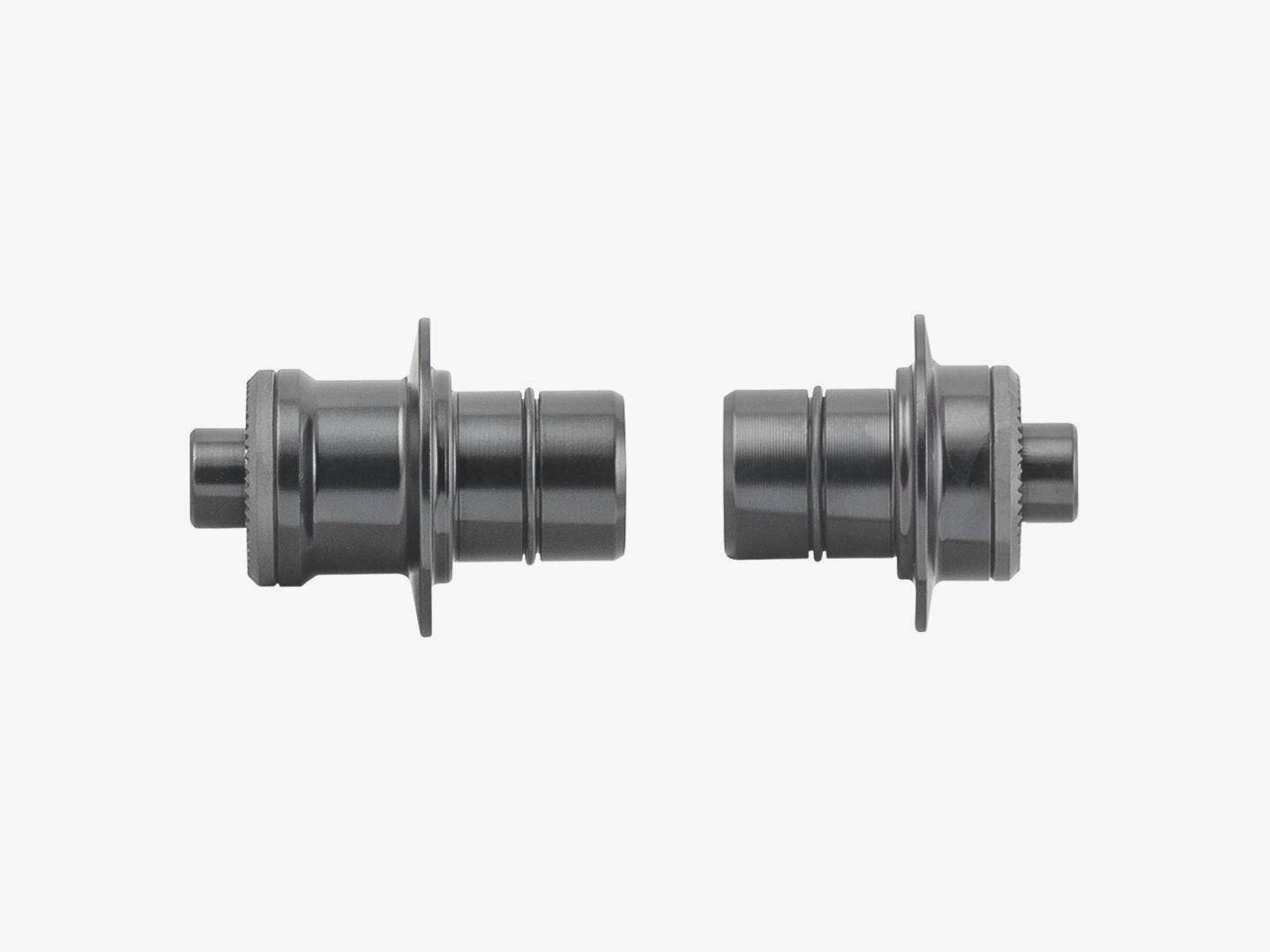 Bontrager Aeolus Pro front hub 5mm QR conversion end cap kit in black, with 100mm old axle length for bike wheel components