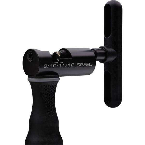 PRO Chain Tool for 9-12 speed bike chains, workshop rivet extractor with durable design, shown with bike chain components.