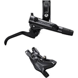 Shimano Deore hydraulic disc brake lever and 2-pot caliper with post mount, black components for mountain bike braking system