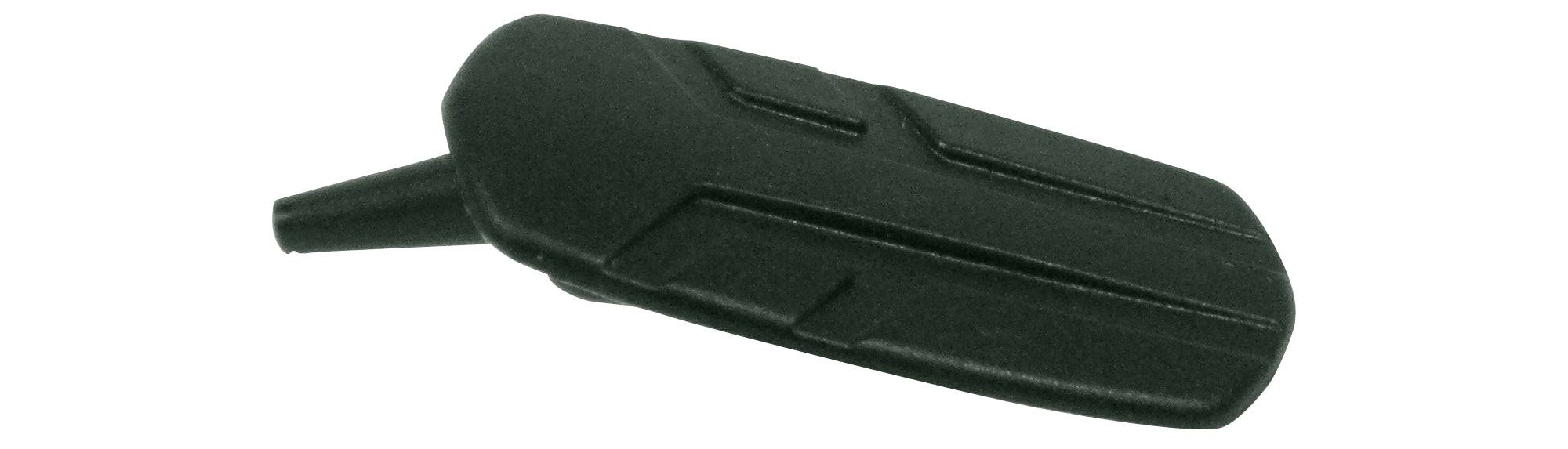 Trek black carbon dropper seatpost router plug with stealth hole cover for bike component installation.