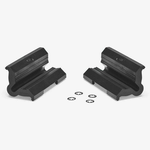 Park Tool 468G clamp covers for PCS workstands, featuring double cable reliefs, designed for workshop bicycle repair stands.