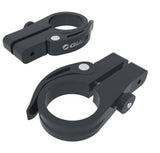 Giant quick release seat collar with rack mount for 31.8mm seat posts, made of durable metal with a quick release lever