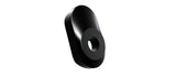 Black Trek Madone front derailleur washer, curved replacement component for bike components, designed for precise shifting.
