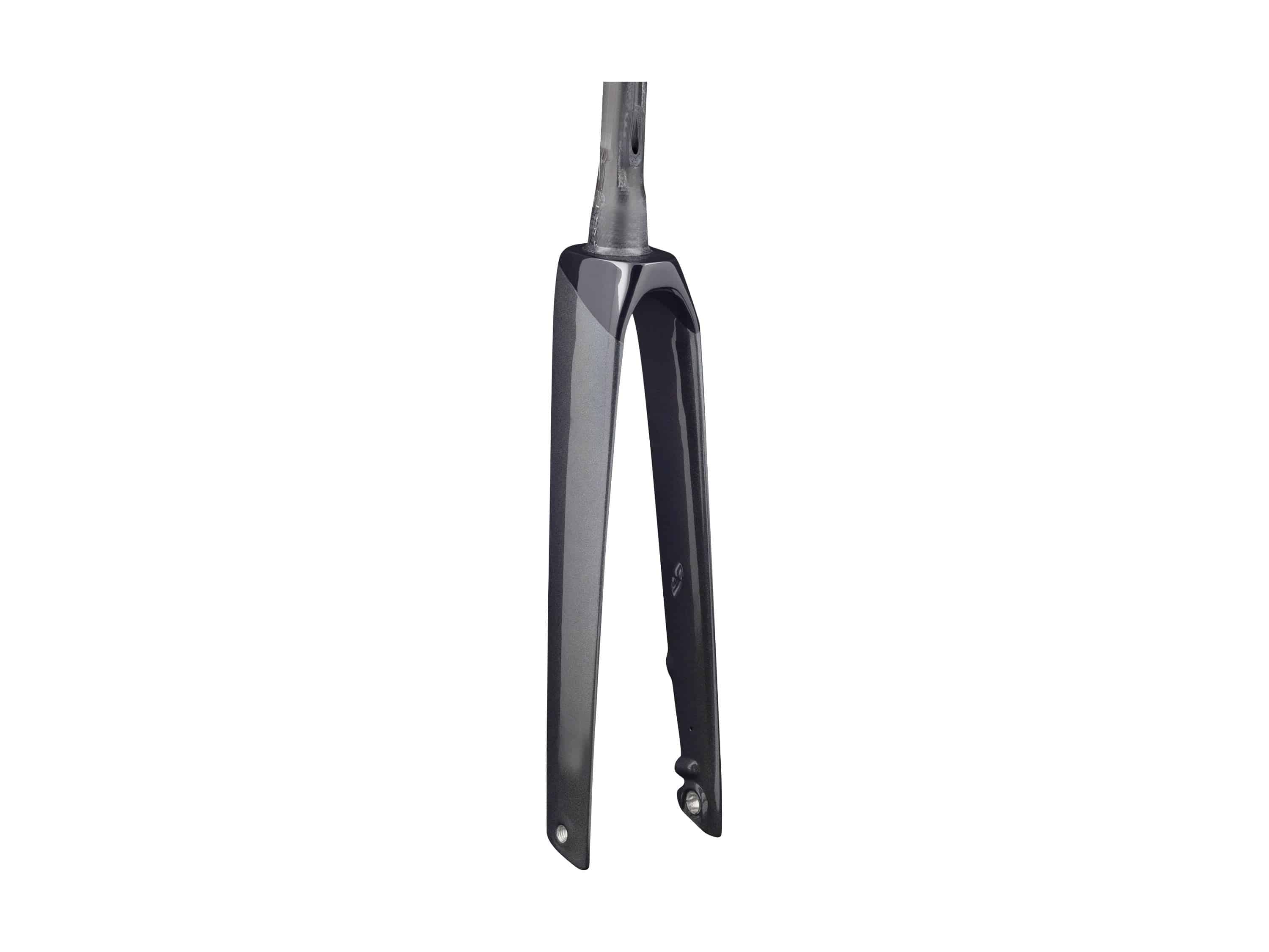 Trek Madone SLR rigid fork for road bikes, showcasing precise steering control and lightweight bike components.