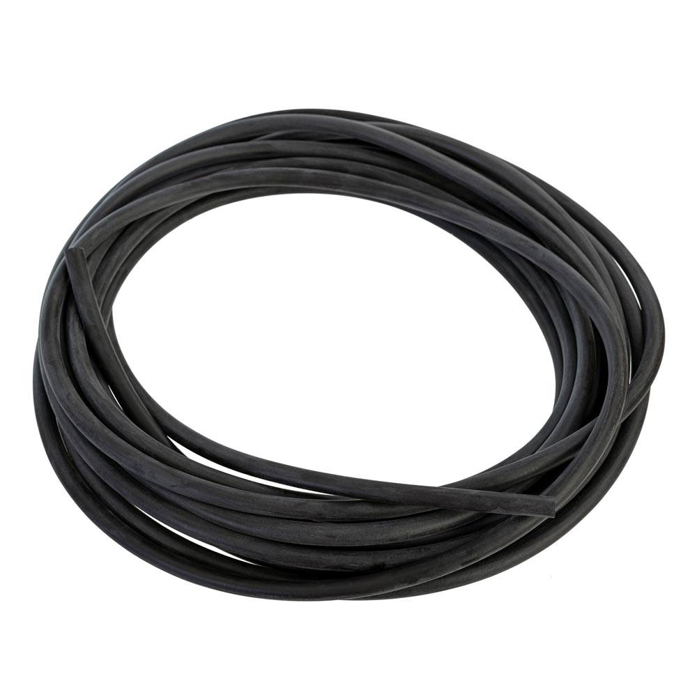 Gusset Components cable silencer for brake and gear cables, reducing noise, shown on workshop table with cable sleeves.