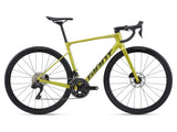 Giant Defy Advanced 1 2026 road bike with endurance carbon frame and disc brakes, shown from side view.