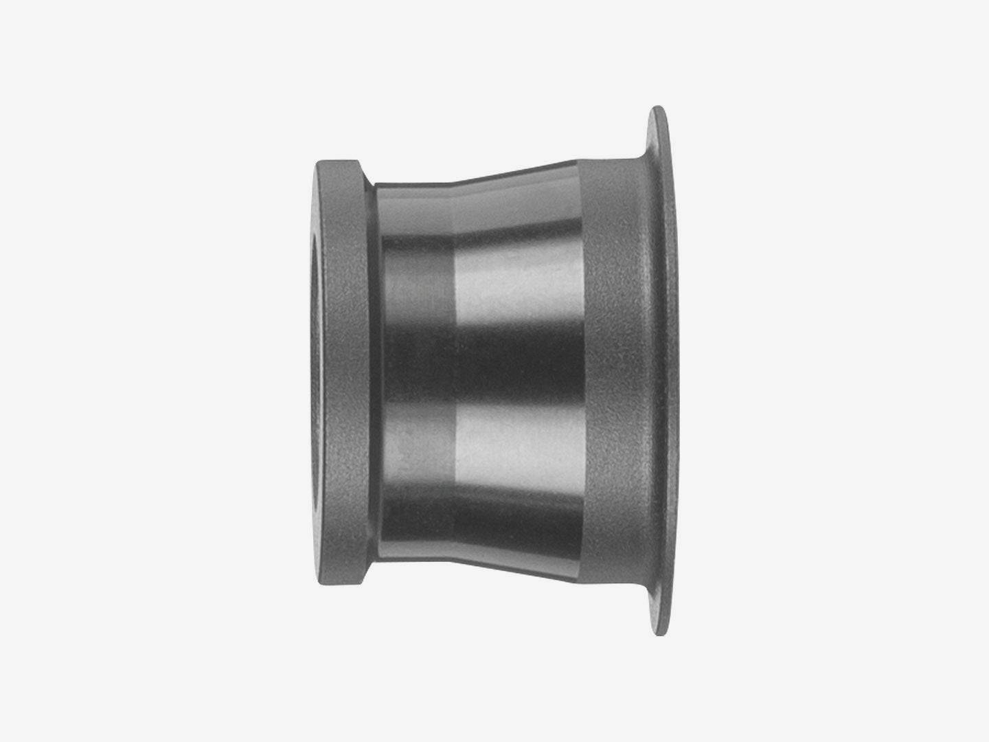 Black Bontrager Ratchet EXP MTB rear drive side 12mm end cap with 148mm OLD for bike components.