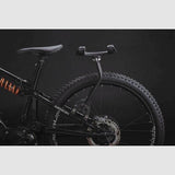 Aeroe Spider rear bike rack with cradle mount system for bikes and e-bikes, shown mounted on a bicycle frame.