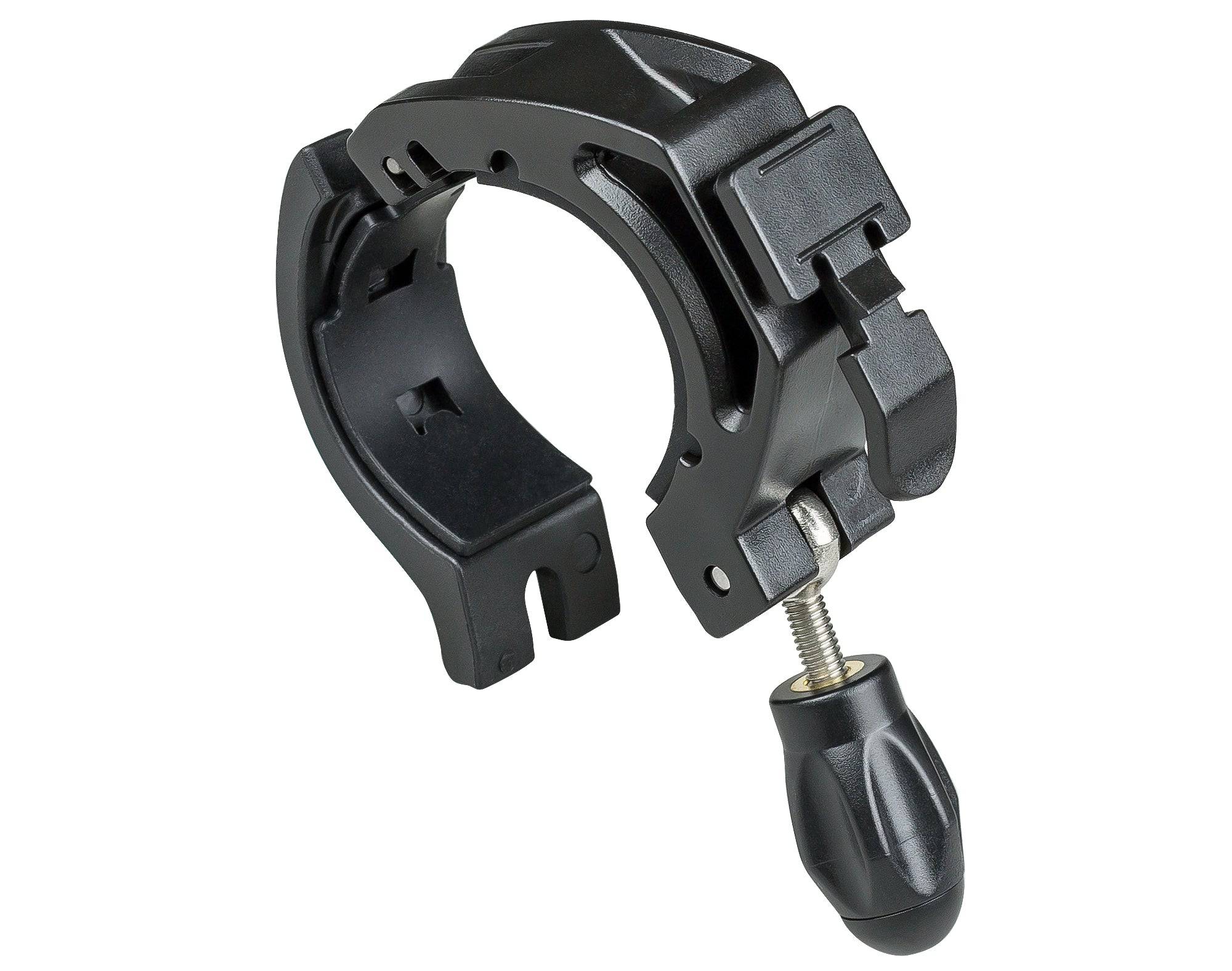 Black Bontrager Ion Hard-Mount 35 bracket attached to 31.8-35mm handlebars for cycling accessories.