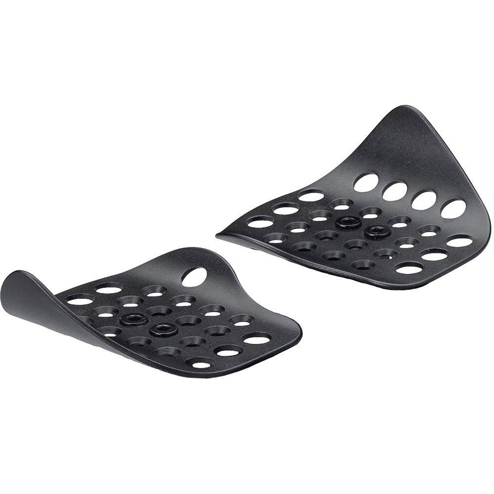 Deda Elementi alloy armrests for aero handlebar with Kronos TT and Parabolica extensions on bicycle component.