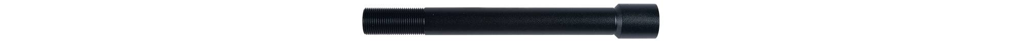 Trek Speed Concept large black steering axle for 2014 model, bike components, close-up of the durable metal part.