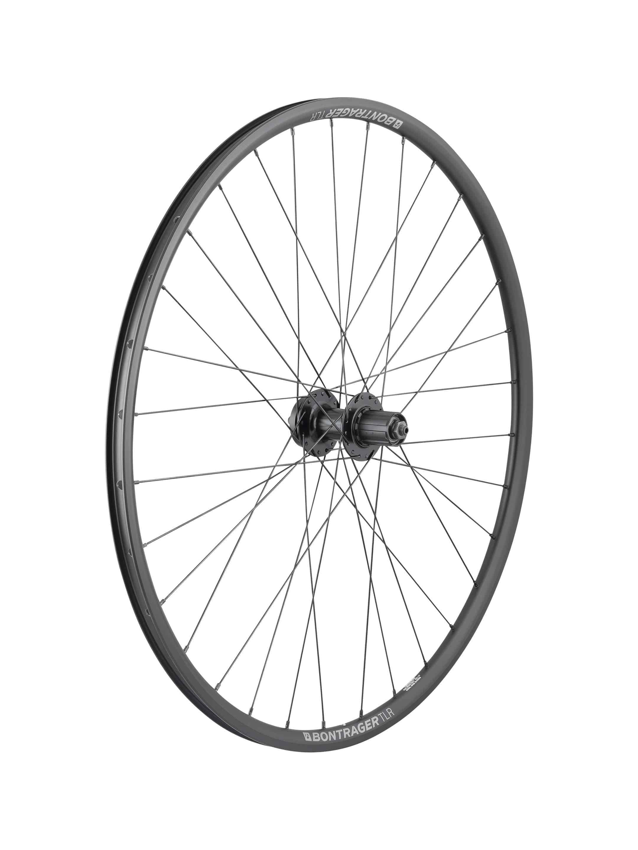 Bontrager Approved TLR Quick Release 700c disc road rear wheel with Shimano HG 8/9/10-speed black, component for bikes.