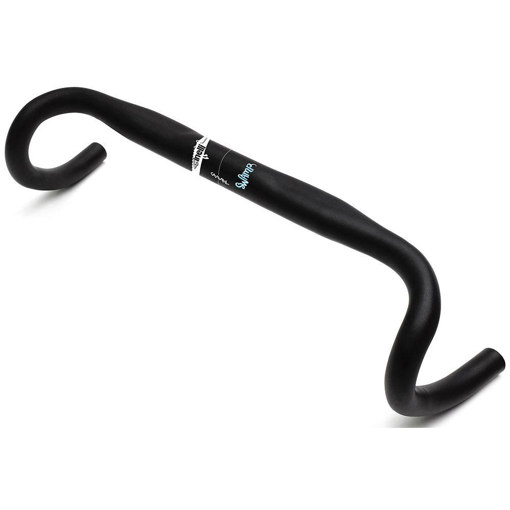 Cinelli Swamp Bars road handlebar with 10° flare for gravel and road bikes, showing the curved ergonomic design.