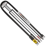 Lezyne Micro Floor Drive HV Gauge V2 ABS pump for high-volume bicycle tires with accurate inflation, shown in the image.
