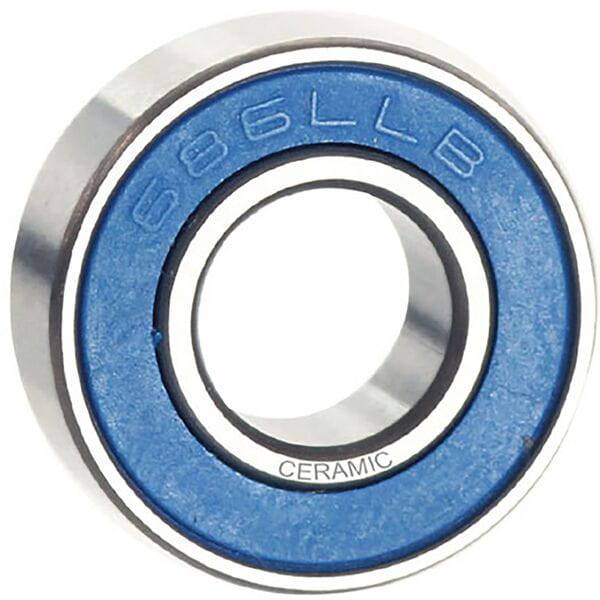 M Part ceramic bearing 686 LLB for bicycle wheels, showcasing smooth rotation and high-performance components.