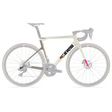Cinelli Pressure II Chalk Grey aerodynamic road bike frameset with internal cable routing, lightweight carbon components for performance cycling.
