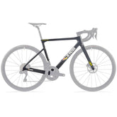 Cinelli Pressure ADR grey road racing frameset with disc brake compatibility, lightweight carbon bike frame for competitive cycling.