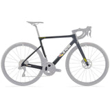 Cinelli Pressure ADR double grey road racing frameset with disc brake compatibility, lightweight carbon construction and aerodynamic design.