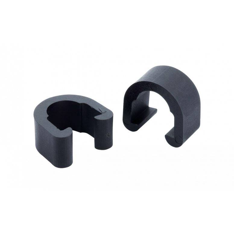 Jagwire C-Clip housing guides and cable clips for bike frame, durable component for cable management and frame accessory.