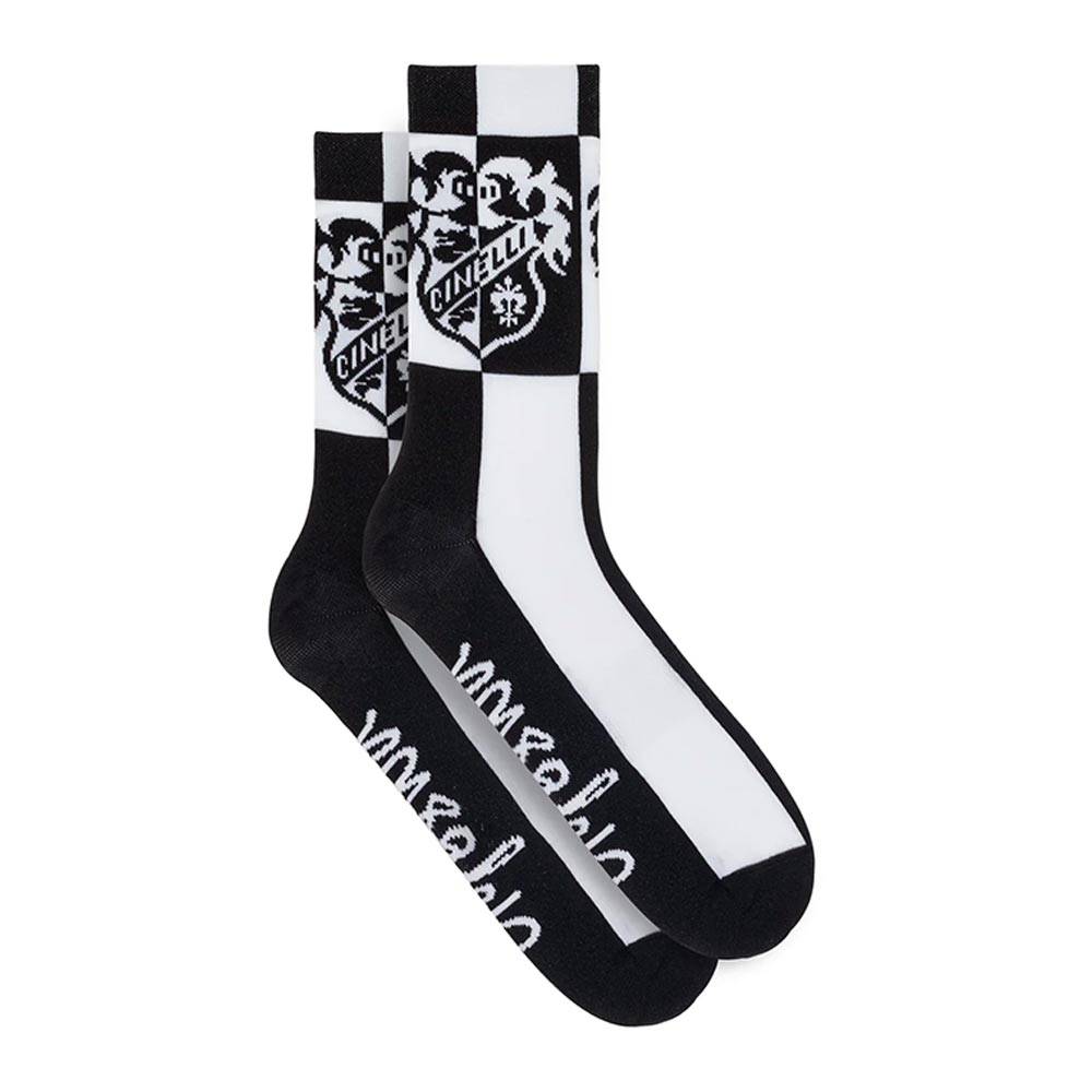 cinelli socks crest blacknwhite socks p136968