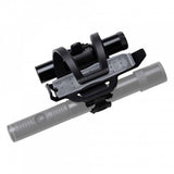Crankbrothers BC18 SOS bottle cage tool kit with multi-tool in black and silver, designed for bike repairs and maintenance.