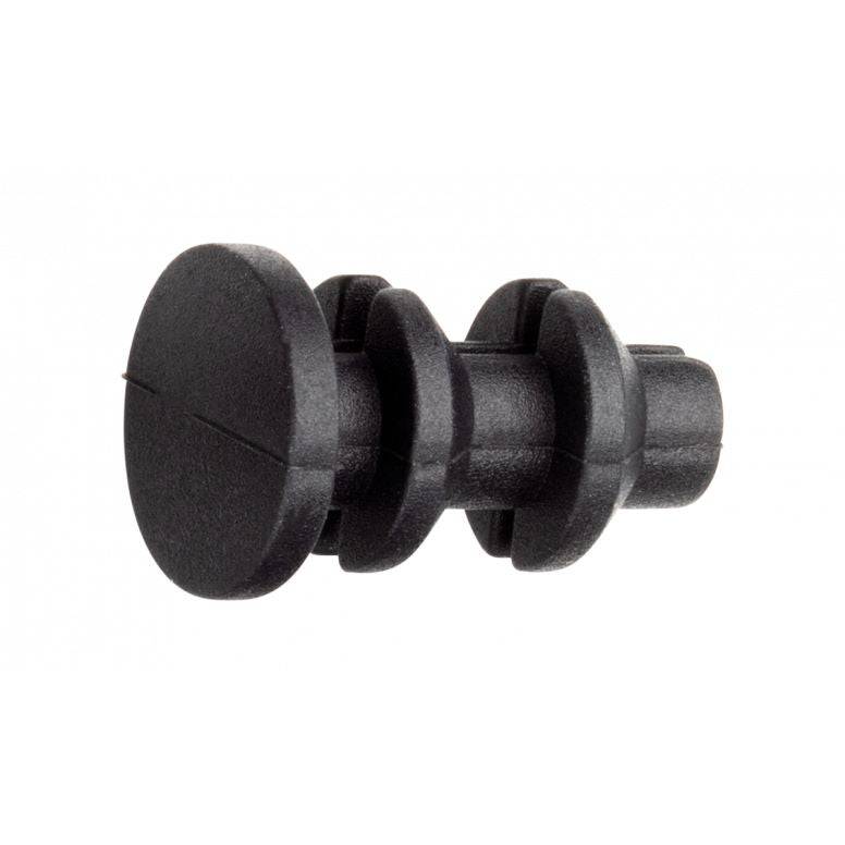 Jagwire black closed-type frame plug refill bag with 10 round 5.7-6mm ports for bike frame protection and cable management.