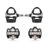 Garmin Rally RK/XC210 dual-sensing power meter pedal bundle for road and mountain biking, showing two pedals with digital displays