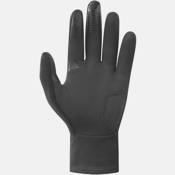Shimano S-PHYRE thermal cycling gloves with WINDSTOPPER® windproof technology, unisex design, showing the gloves' textured grip.