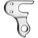 M Part gear hanger for bikes, durable replacement component, showing the gear hanger with mounting holes and metal finish.