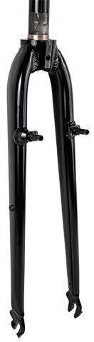 Trek FX 700C rigid forks with ZS lowers and neutral rake, designed for pavement bikes, shown on a road bike.