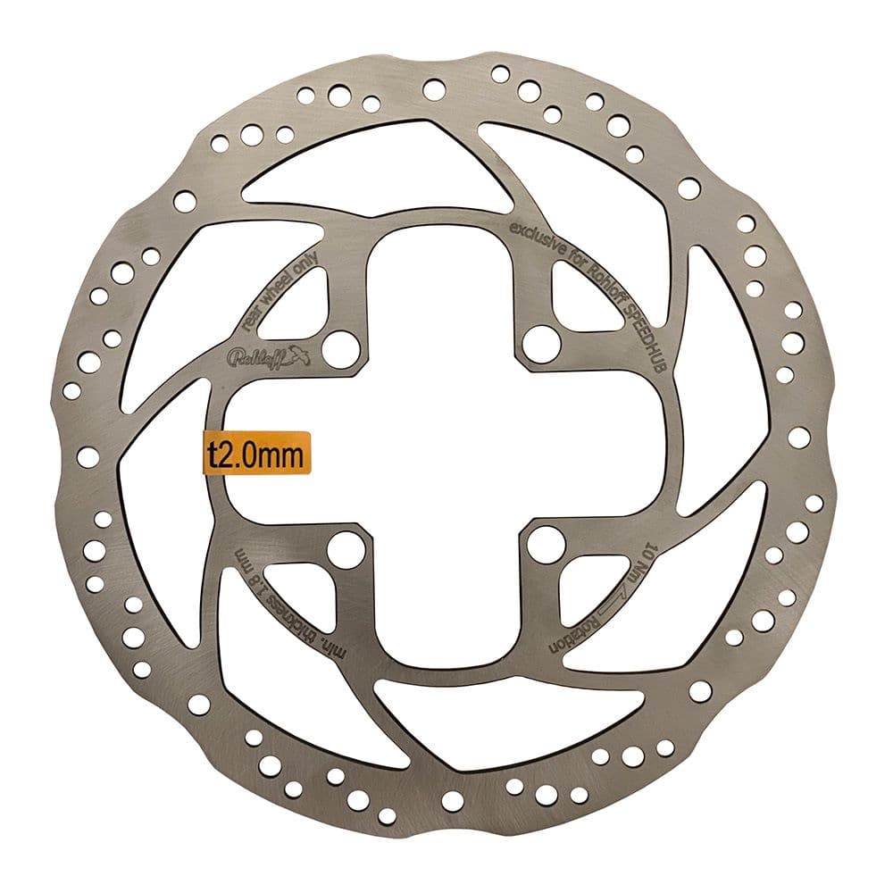 Rohloff 4 bolt disc brake rotor hub spare part with 1.8mm and 2.0mm thickness, compatible with various bike brands.
