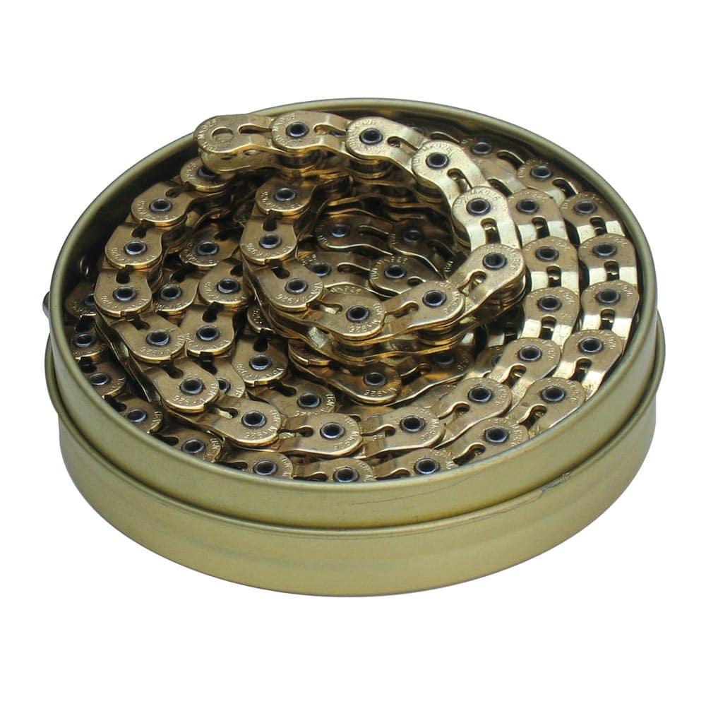 Gusset Components Bling Slink 1/8" transmission chain with durable links, designed for high-performance bicycle gearing systems.