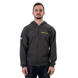 Unisex Identiti Logo Zip Hoody Jersey with classic fit, fleece knit fabric, featuring a front zipper and logo detail.