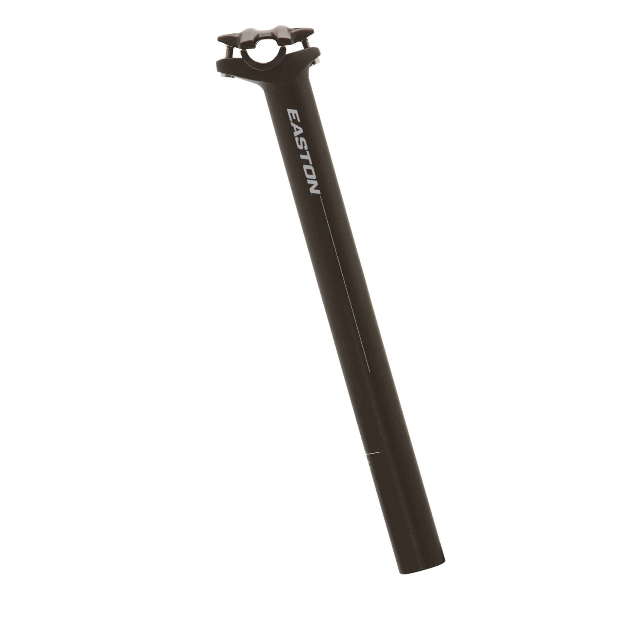 Easton EA50 27.2mm seatpost with two-bolt clamp and 10mm setback, shown installed on a bicycle frame.