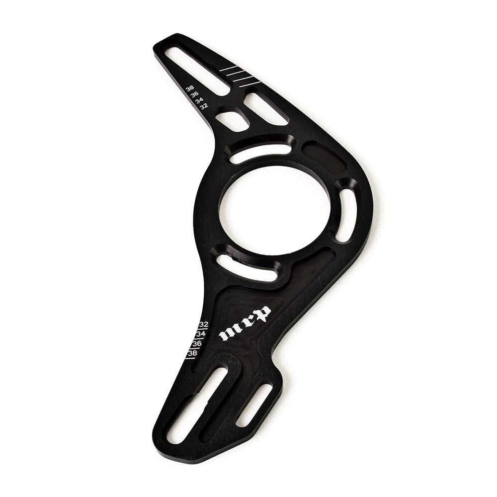 MRP Lopes SL backplate chain device for bike transmission, showcasing its durable component design and attachment details.