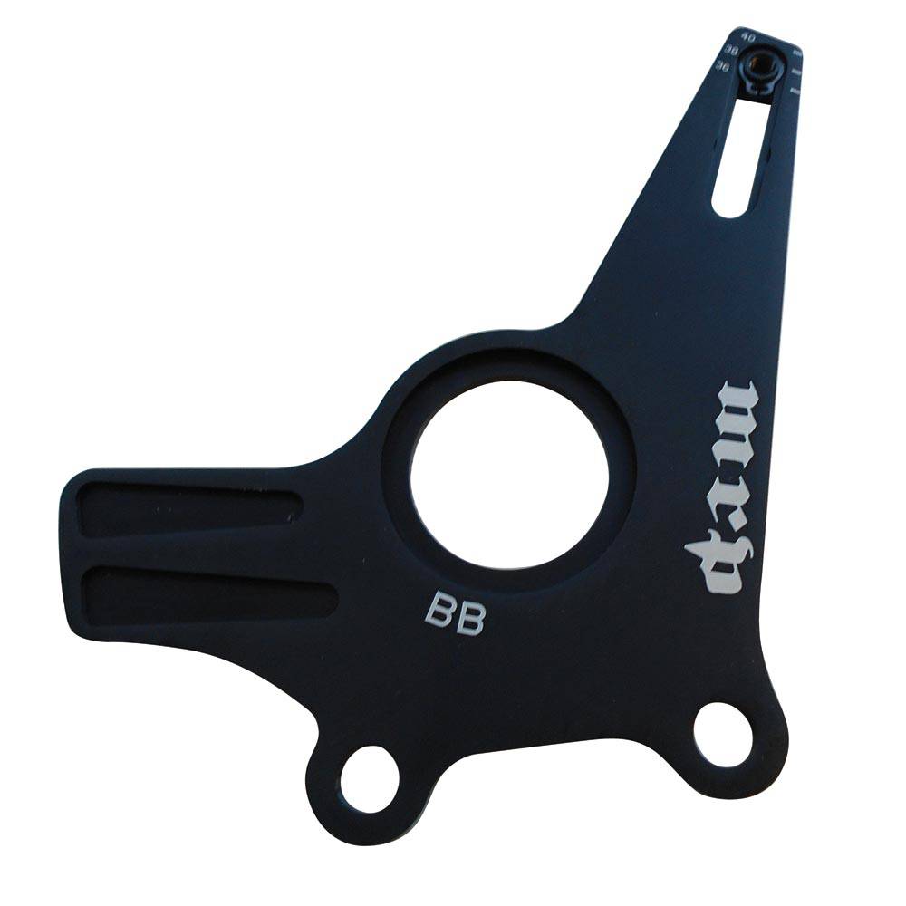 MRP G2 SL Boomerang mountain bike chain retention system mounted on bike frame, showcasing durable components and design details.