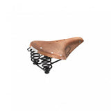 Brooks B67 Softened Tan Leather Saddle for urban riding, featuring a comfortable design and sturdy leather components.