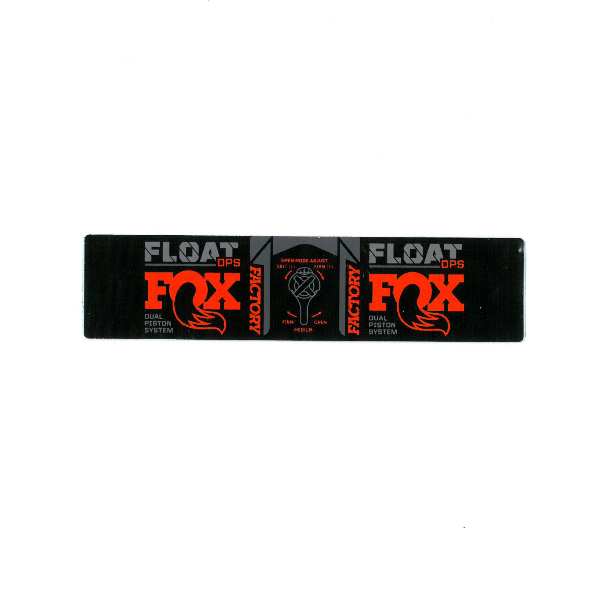 Fox Shock Float DPS Factory Evol 7.25+ component with adjustable decal, designed for mountain bike suspension upgrades.